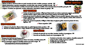 La carte du restaurant l'Atelier